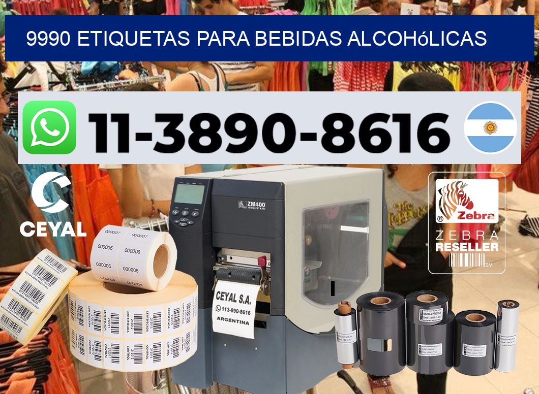 9990 Etiquetas para bebidas alcohólicas