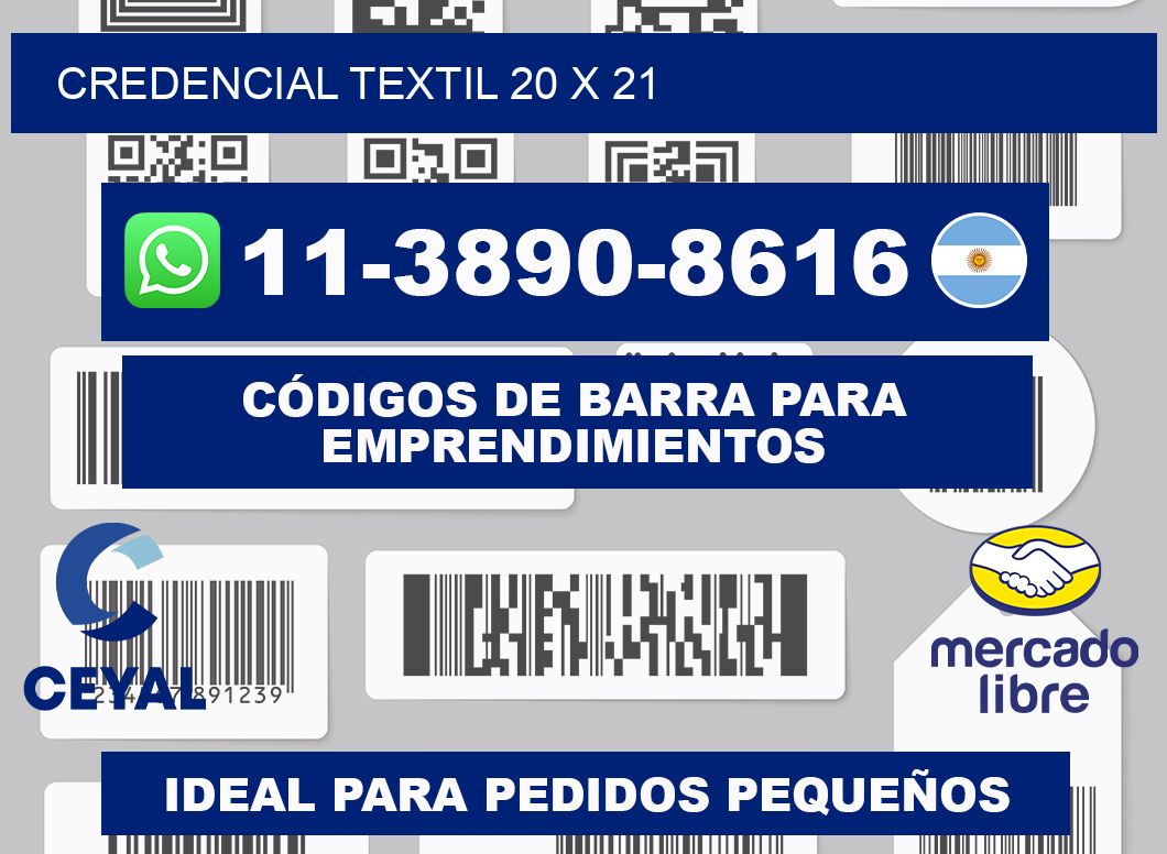 Credencial textil 20 x 21