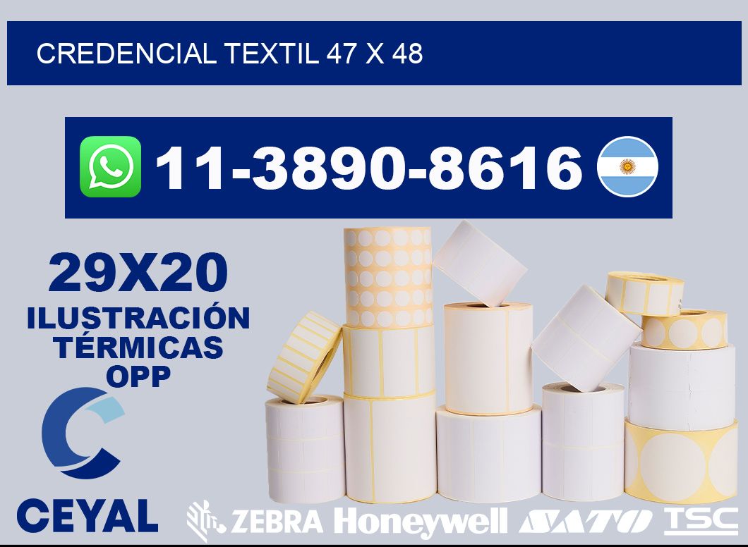 Credencial textil 47 x 48