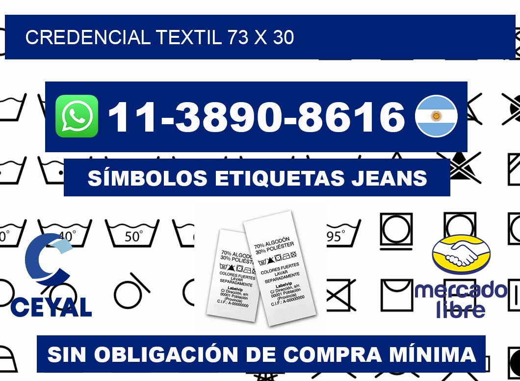 Credencial textil 73 x 30