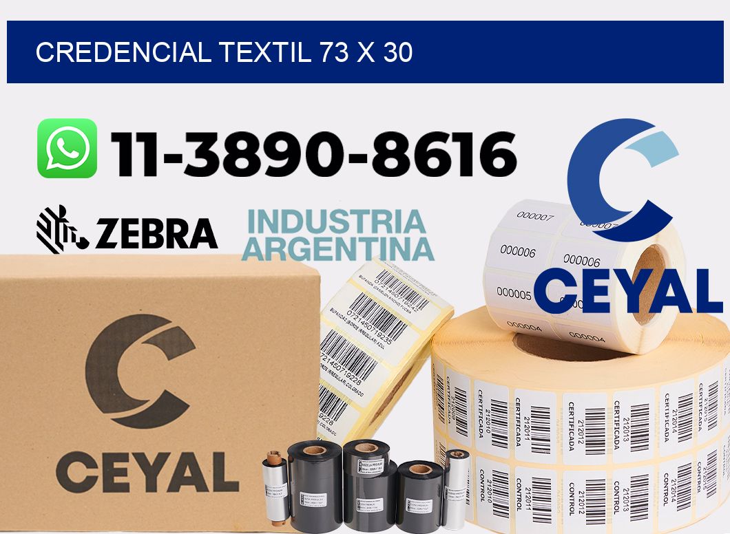 Credencial textil 73 x 30
