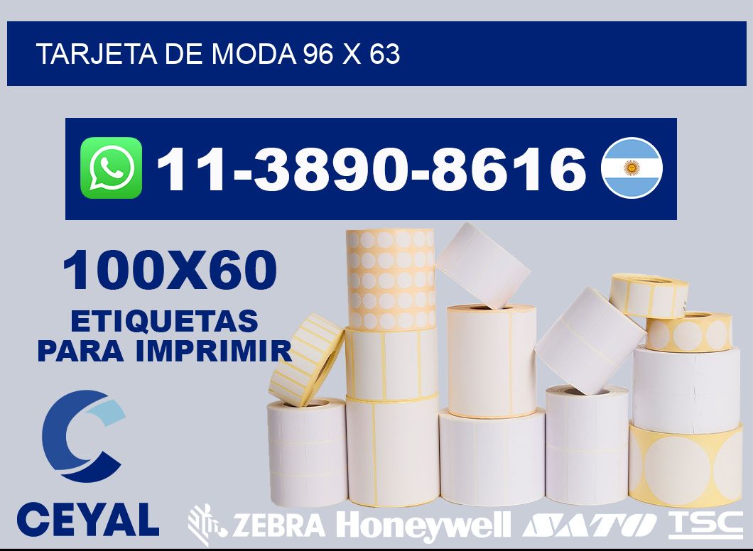 Tarjeta de moda 96 x 63