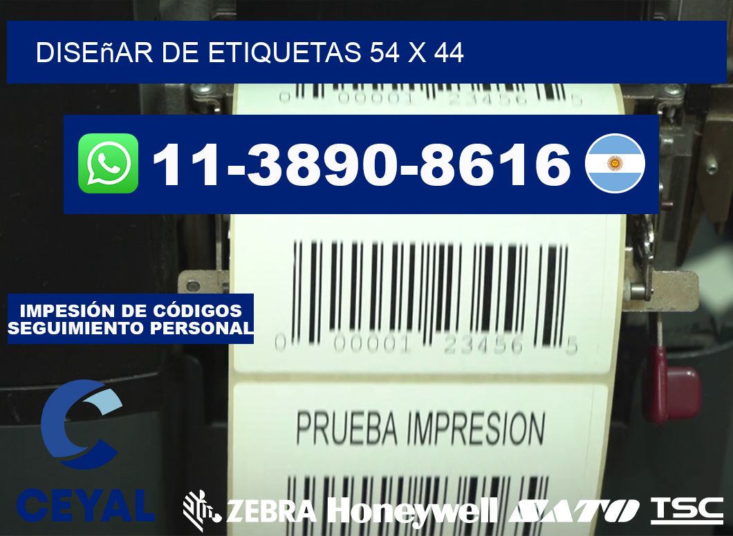 diseñar de etiquetas 54 x 44