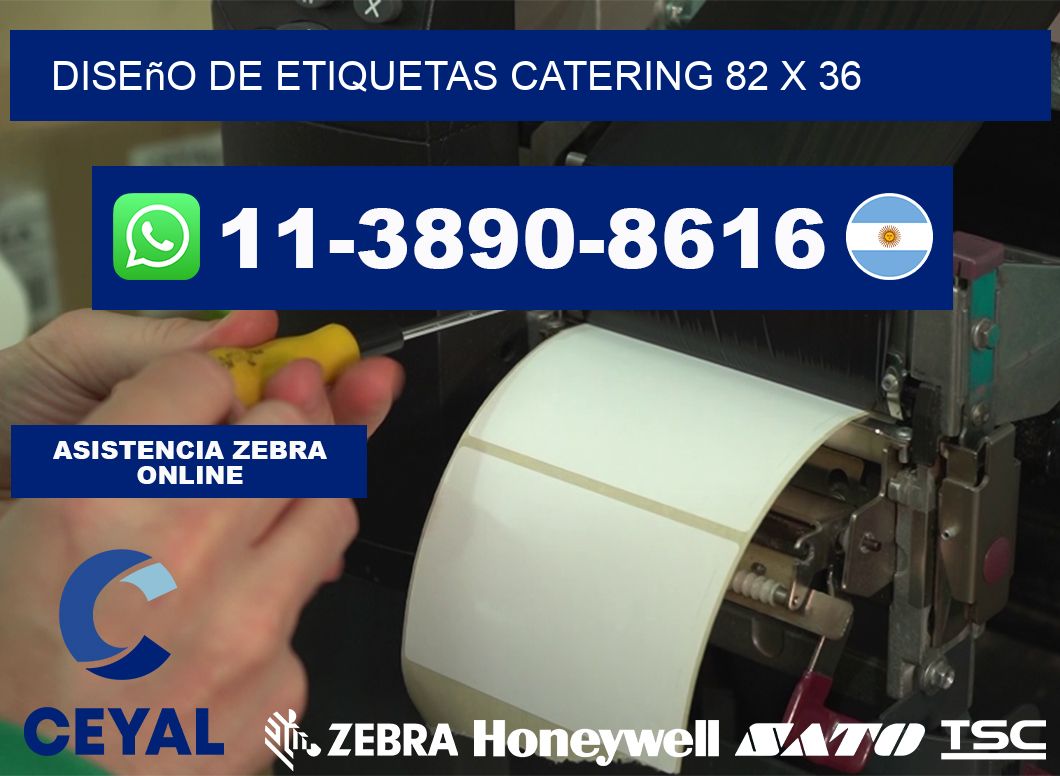 diseño de etiquetas catering 82 x 36