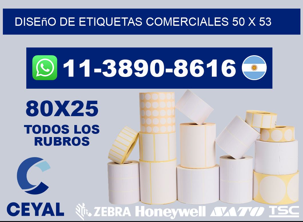 diseño de etiquetas comerciales 50 x 53