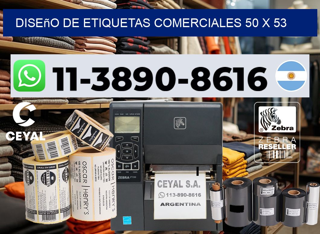 diseño de etiquetas comerciales 50 x 53