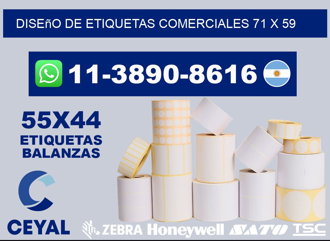 diseño de etiquetas comerciales 71 x 59