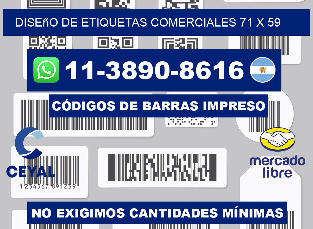 diseño de etiquetas comerciales 71 x 59