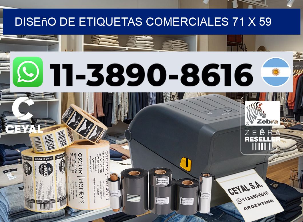 diseño de etiquetas comerciales 71 x 59
