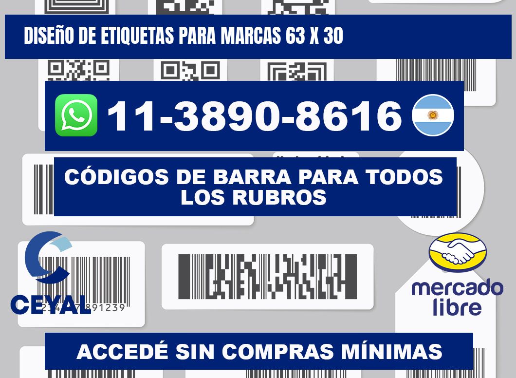 diseño de etiquetas para marcas 63 x 30