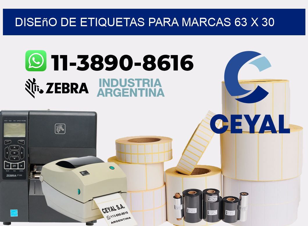 diseño de etiquetas para marcas 63 x 30
