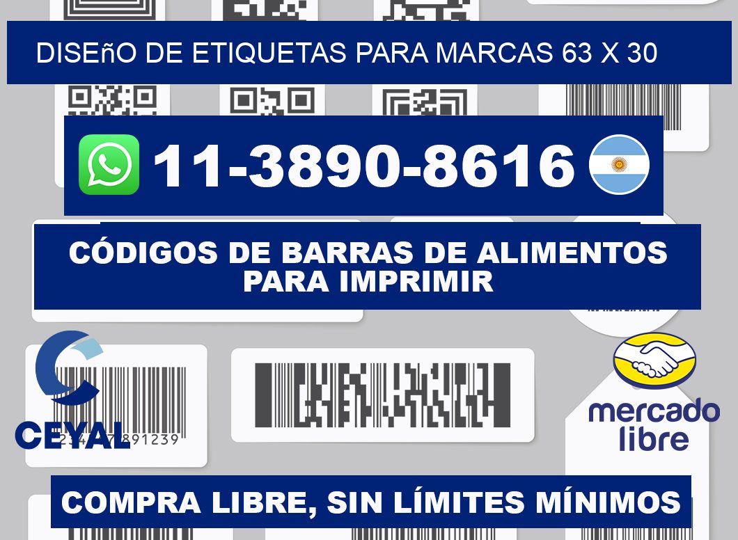 diseño de etiquetas para marcas 63 x 30