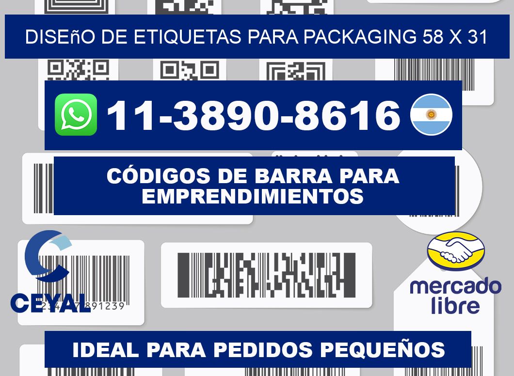 diseño de etiquetas para packaging 58 x 31