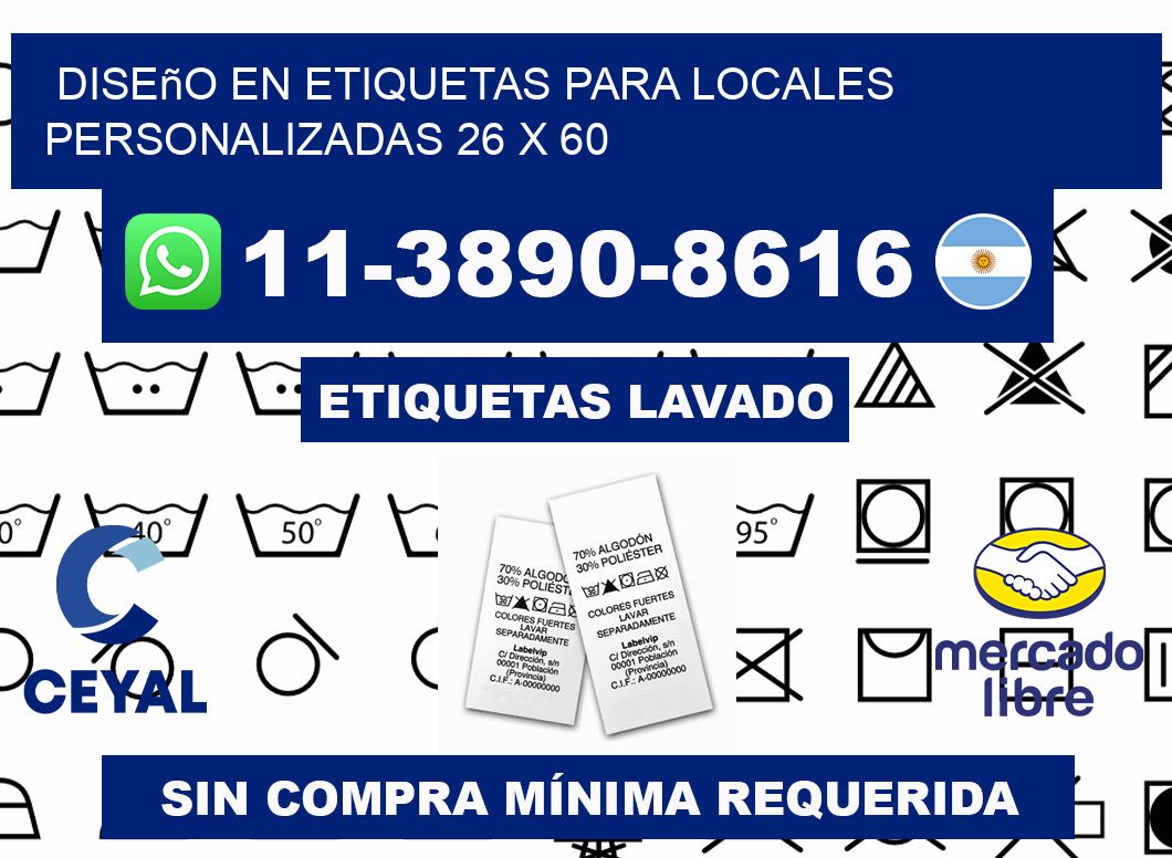 diseño en etiquetas para locales personalizadas 26 x 60