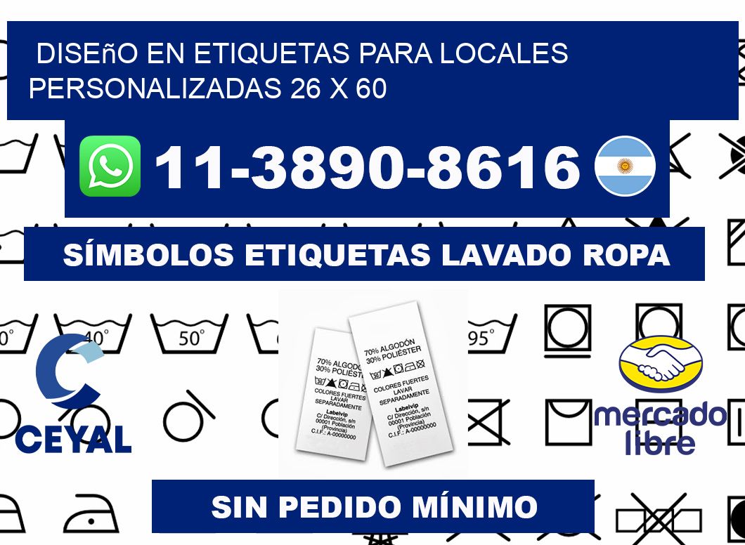 diseño en etiquetas para locales personalizadas 26 x 60