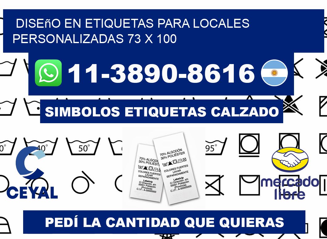 diseño en etiquetas para locales personalizadas 73 x 100