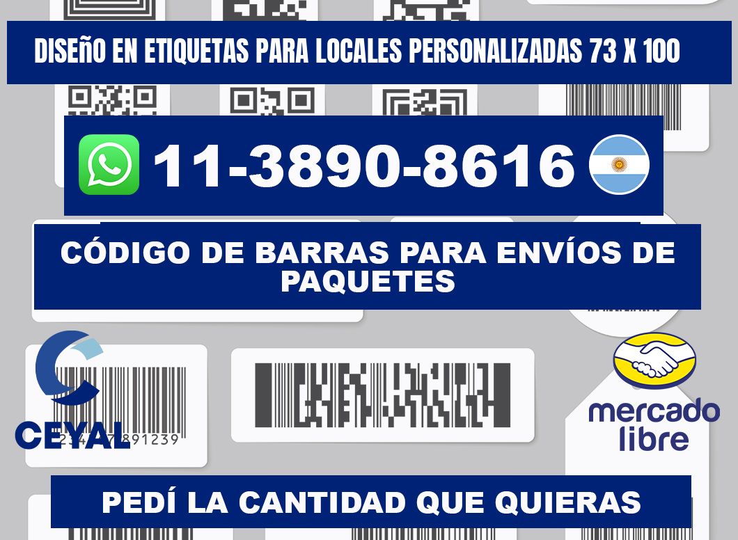 diseño en etiquetas para locales personalizadas 73 x 100