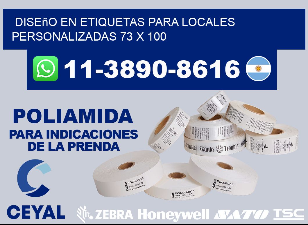 diseño en etiquetas para locales personalizadas 73 x 100