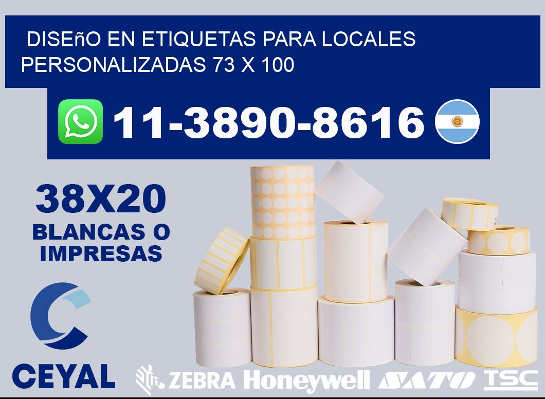 diseño en etiquetas para locales personalizadas 73 x 100