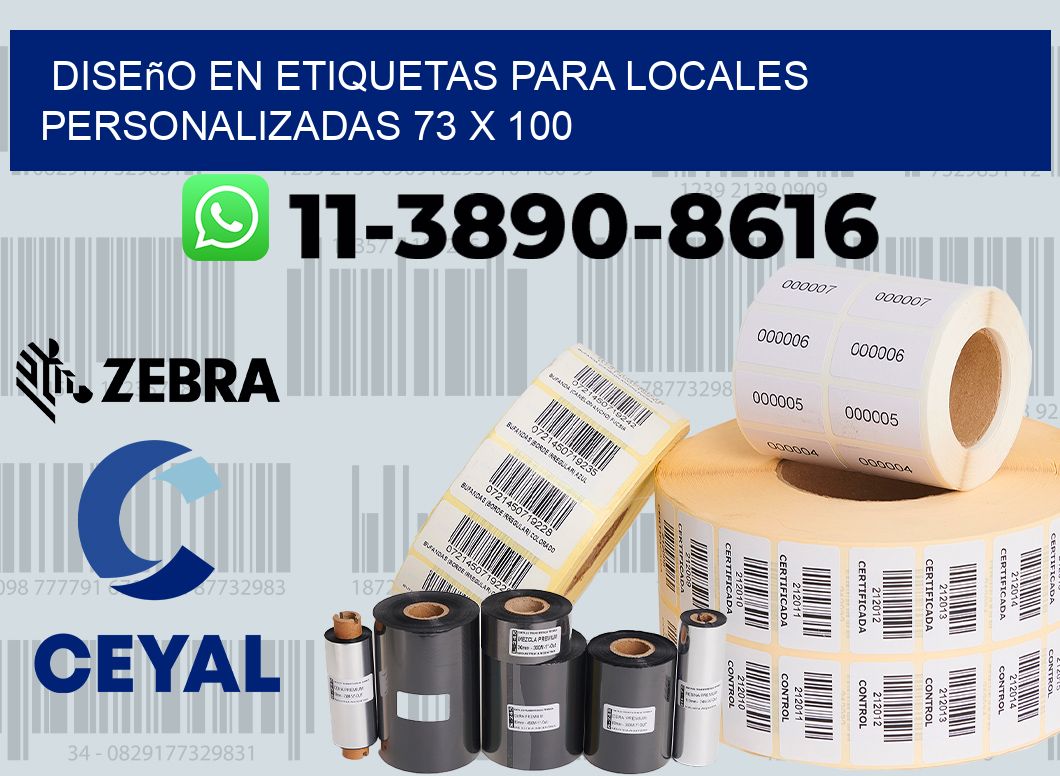diseño en etiquetas para locales personalizadas 73 x 100