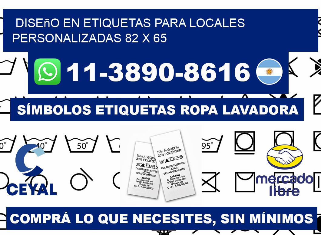 diseño en etiquetas para locales personalizadas 82 x 65