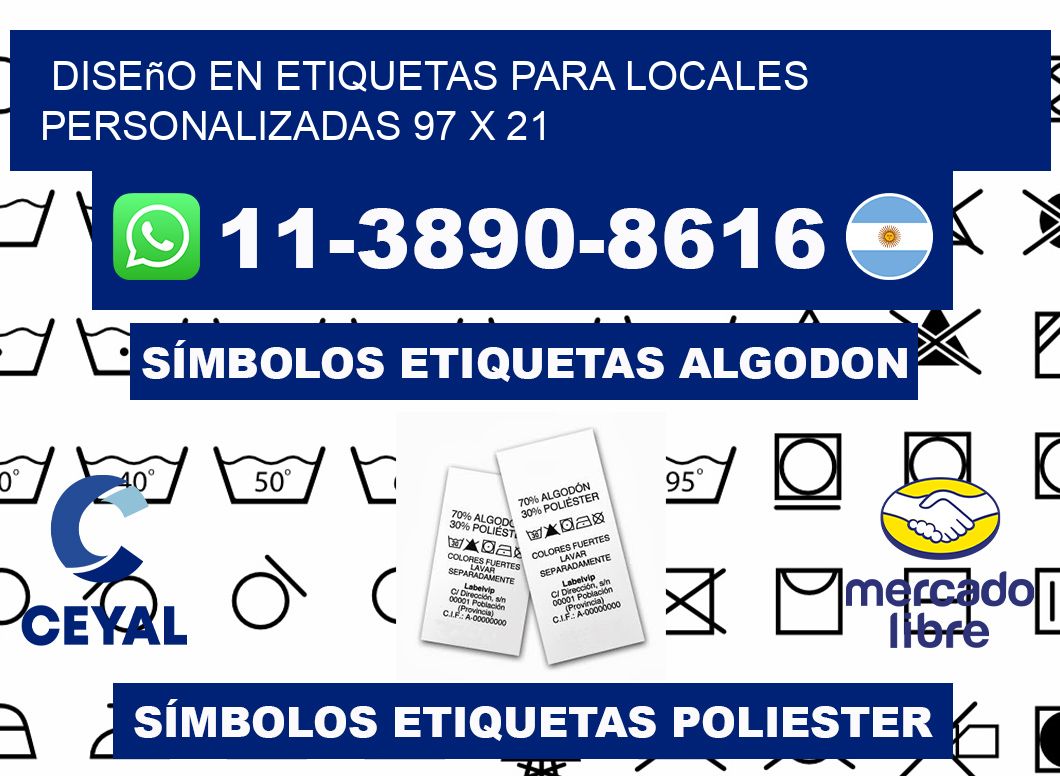 diseño en etiquetas para locales personalizadas 97 x 21