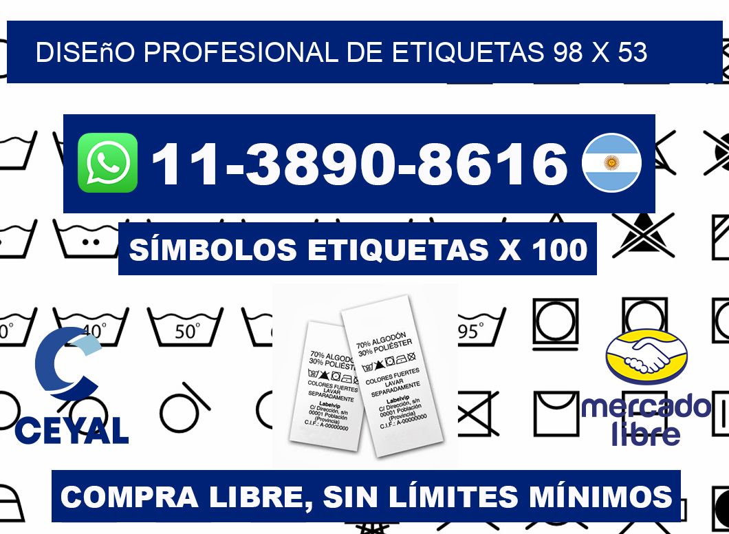 diseño profesional de etiquetas 98 x 53