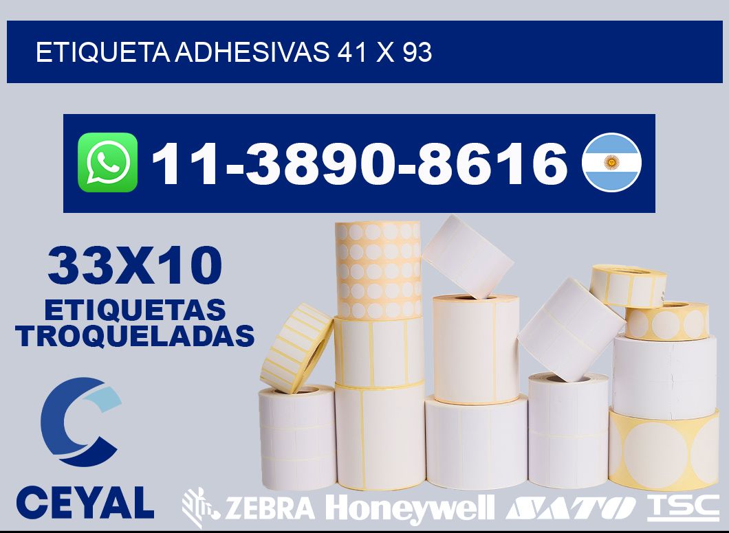 etiqueta adhesivas 41 x 93