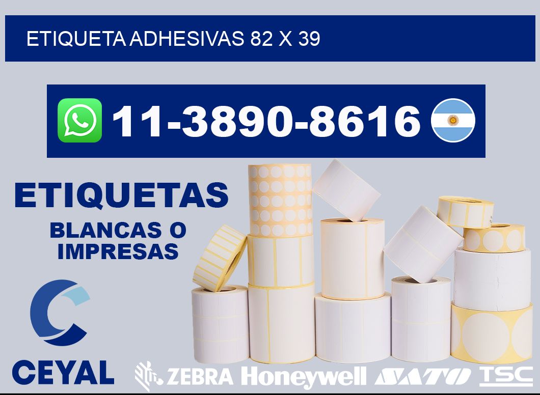 etiqueta adhesivas 82 x 39