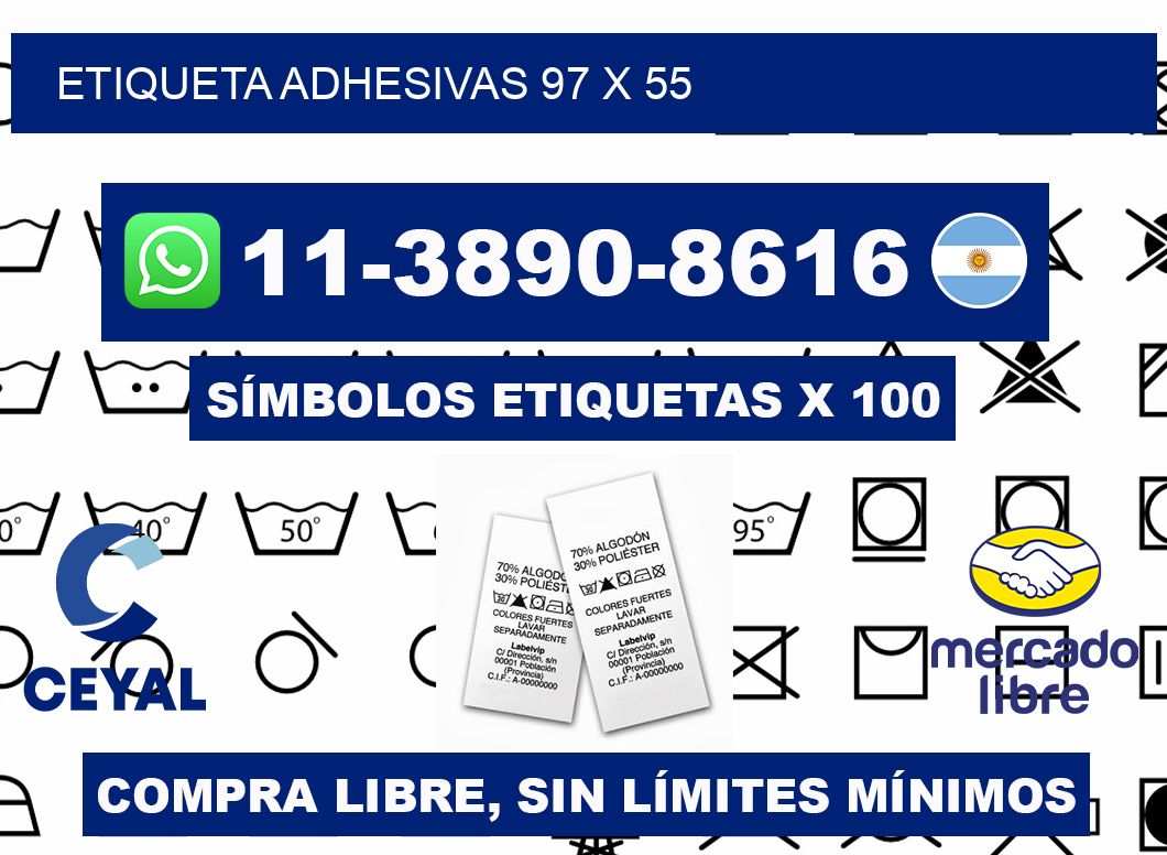 etiqueta adhesivas 97 x 55