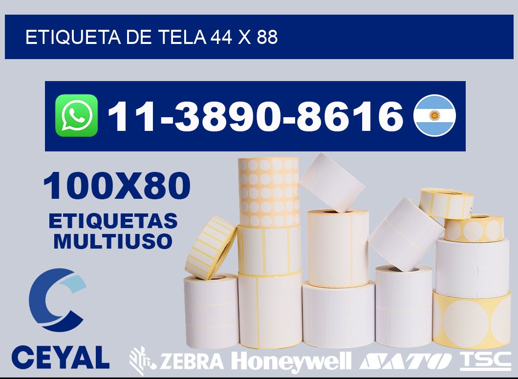 etiqueta de tela 44 x 88