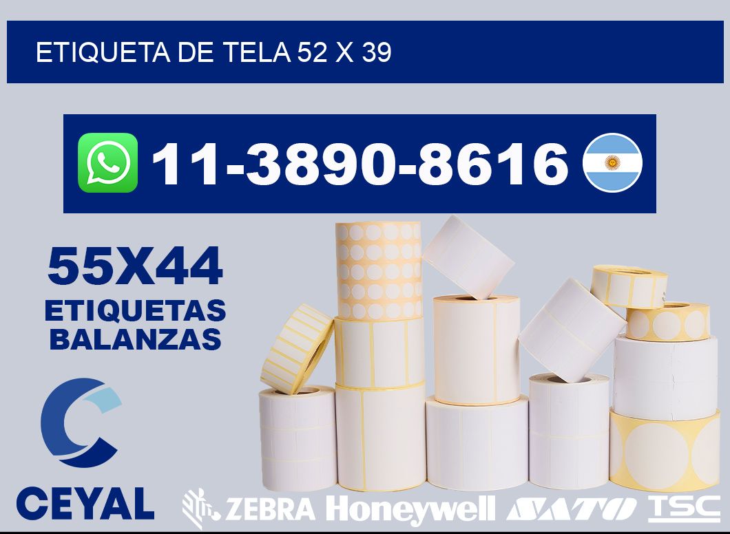 etiqueta de tela 52 x 39