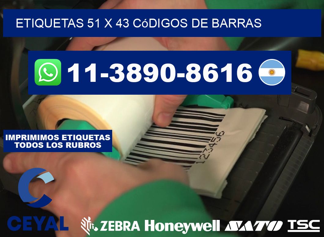 etiquetas 51 x 43 códigos de barras