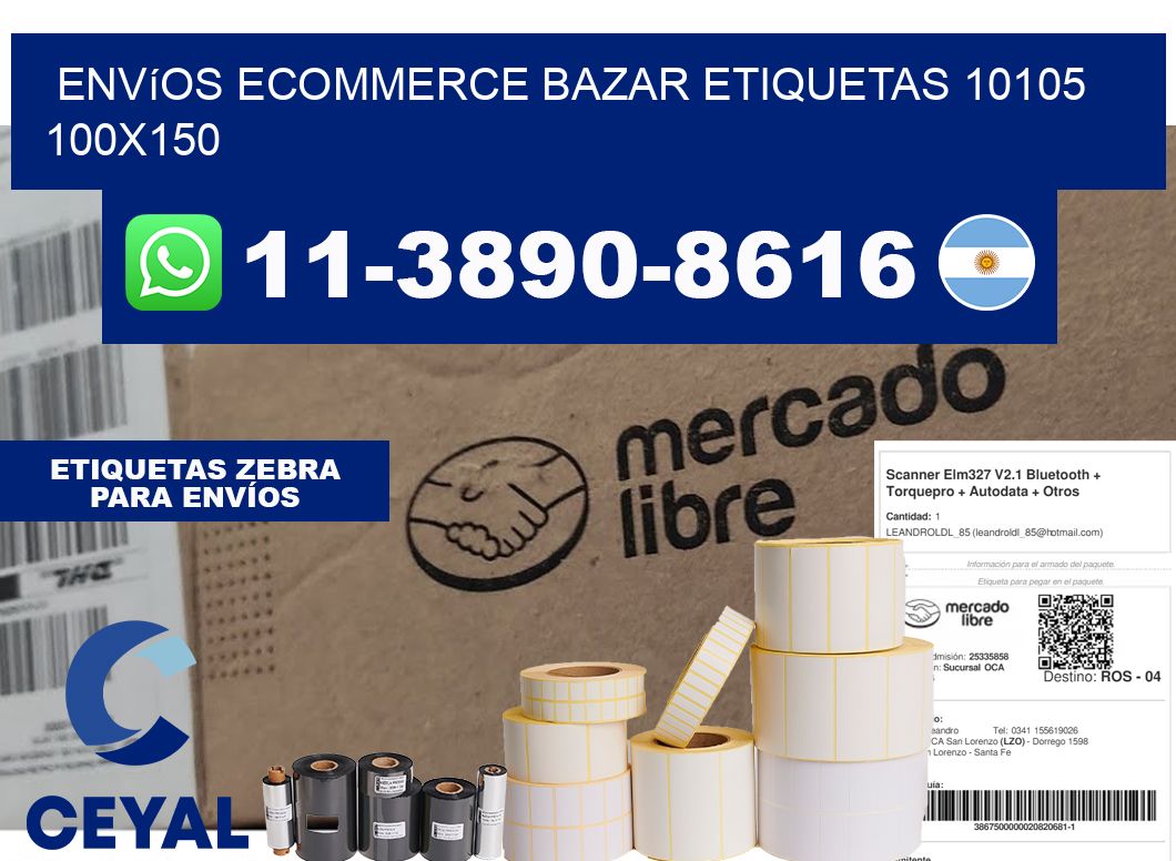 Envíos Ecommerce bazar etiquetas 10105 100x150