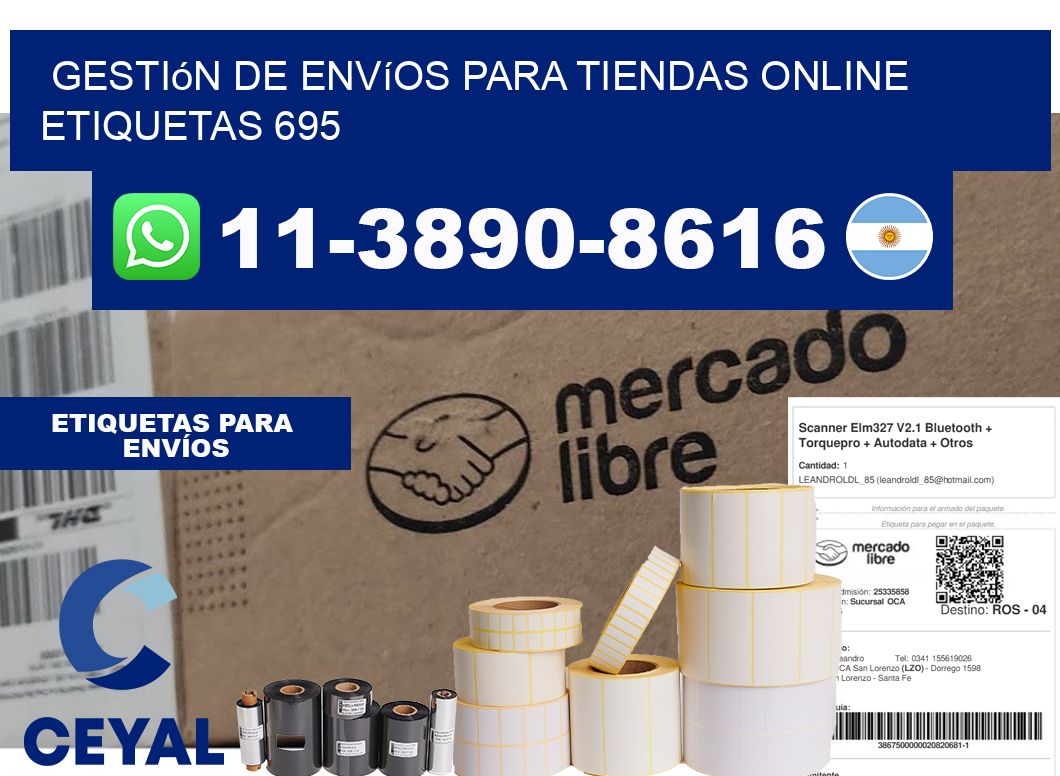 Gestión de envíos para tiendas online  etiquetas 695