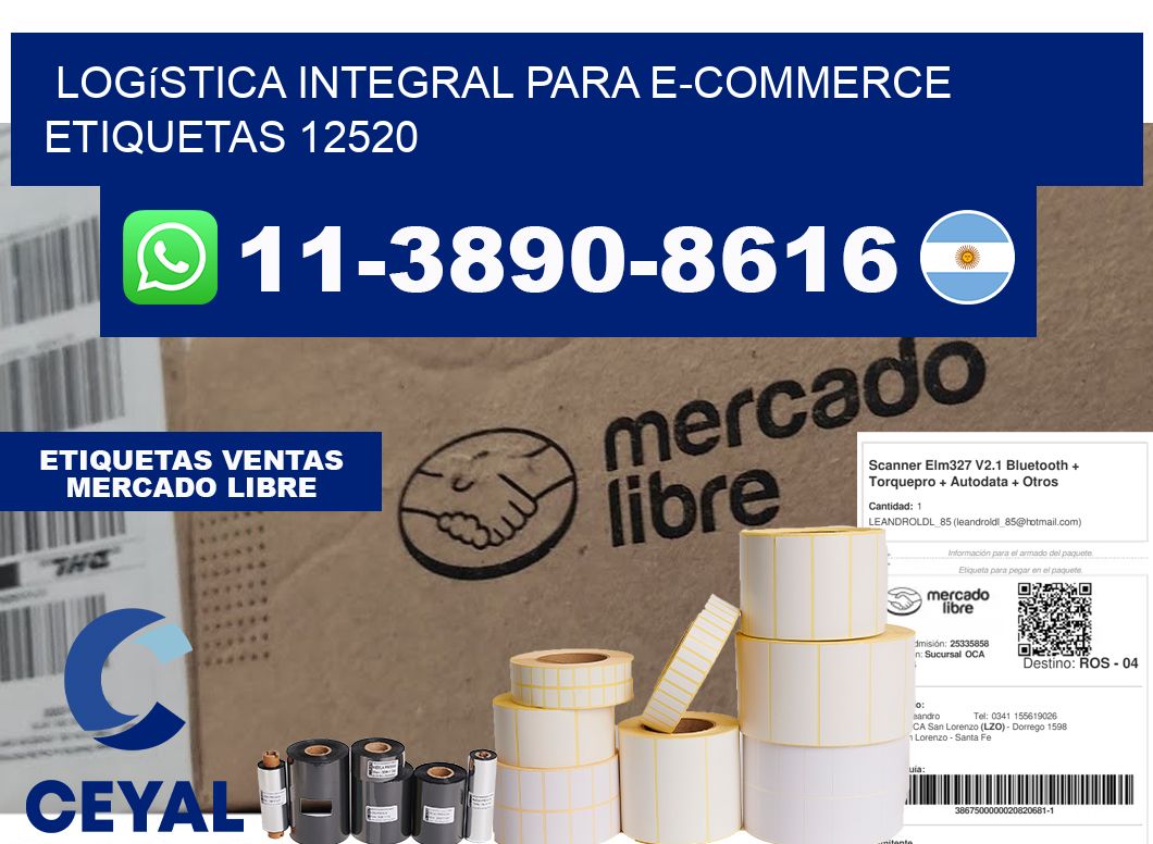 Logística integral para e-commerce  etiquetas 12520