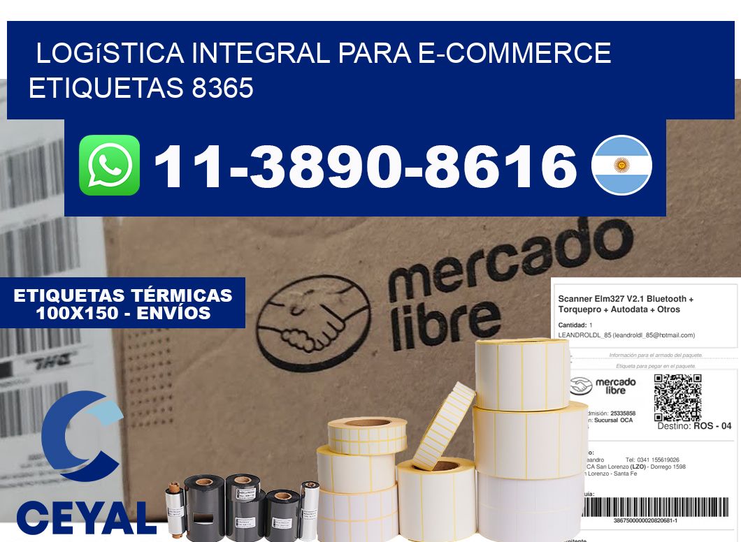 Logística integral para e-commerce  etiquetas 8365