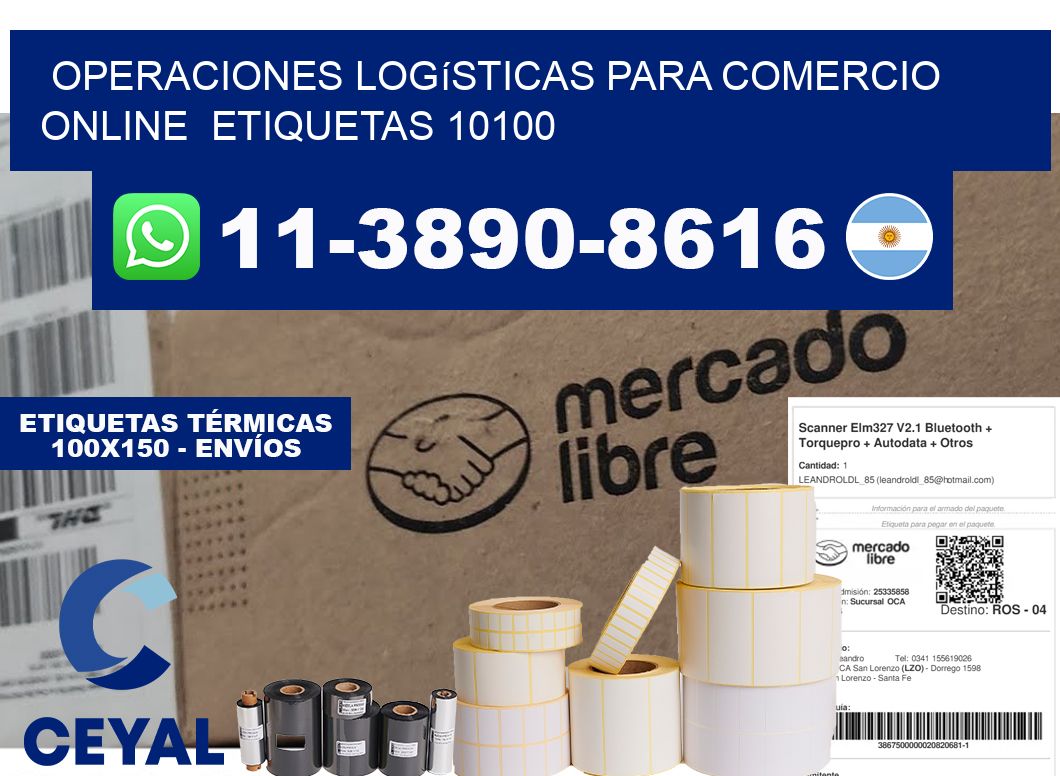 Operaciones logísticas para comercio online etiquetas 10100