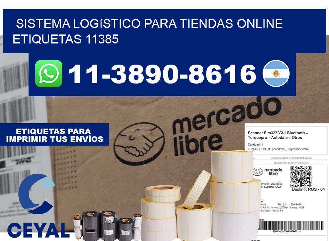 Sistema logístico para tiendas online  etiquetas 11385