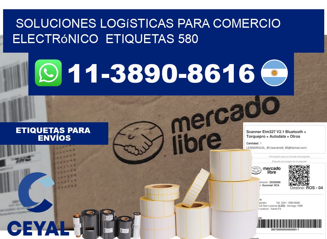 Soluciones logísticas para comercio electrónico  etiquetas 580