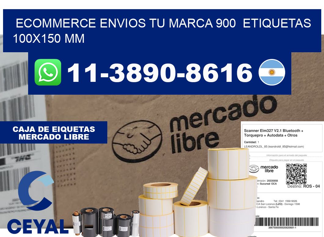 ecommerce envios tu marca 900  etiquetas 100x150 mm