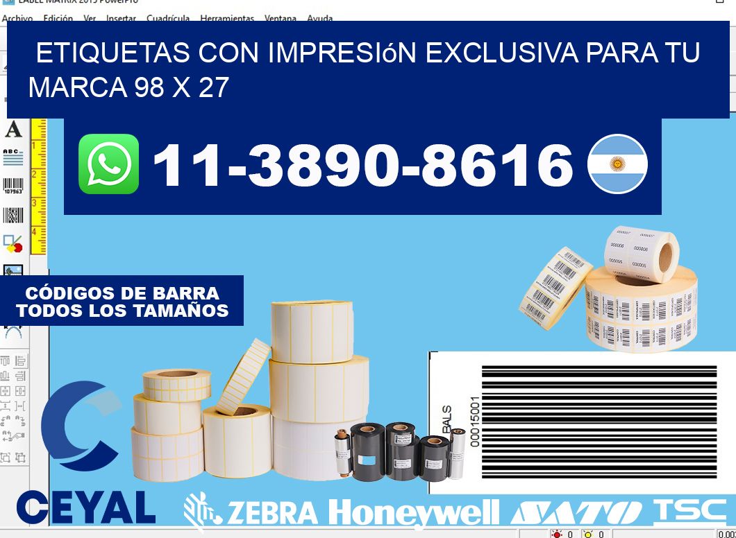 etiquetas con impresión exclusiva para tu marca 98 x 27