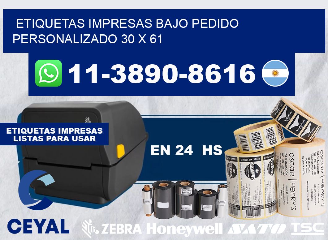 etiquetas impresas bajo pedido personalizado 30 x 61
