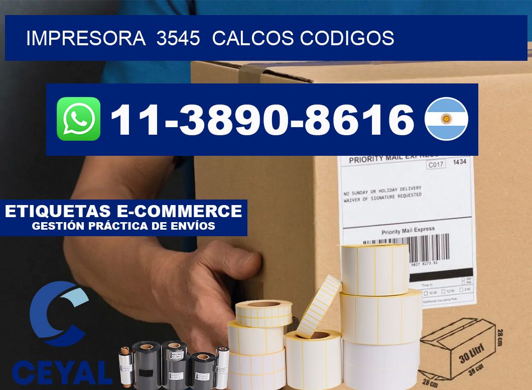 impresora  3545  calcos codigos