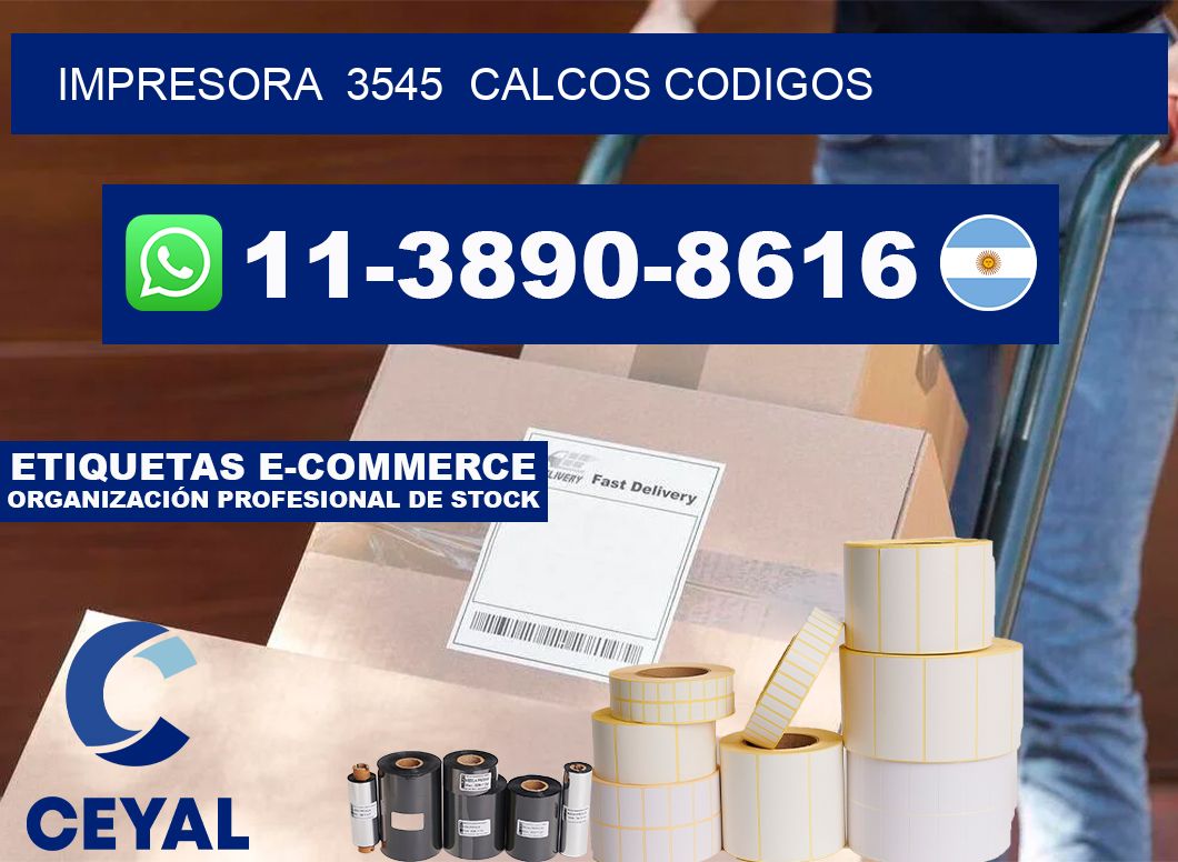 impresora  3545  calcos codigos