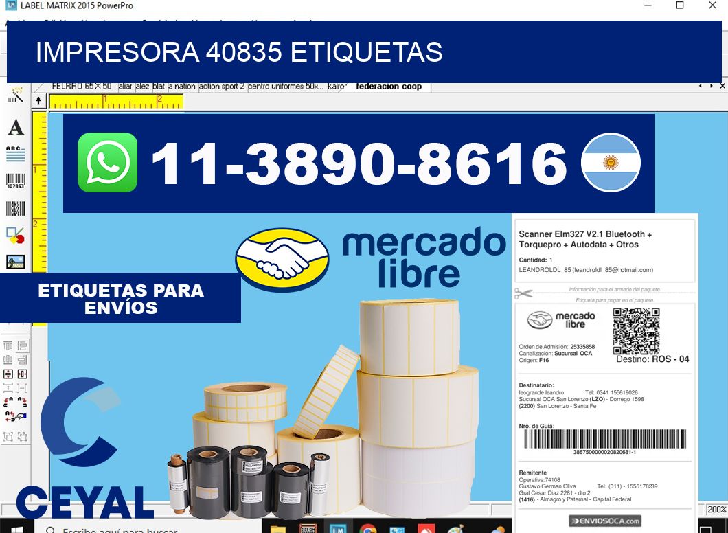 impresora 40835 etiquetas