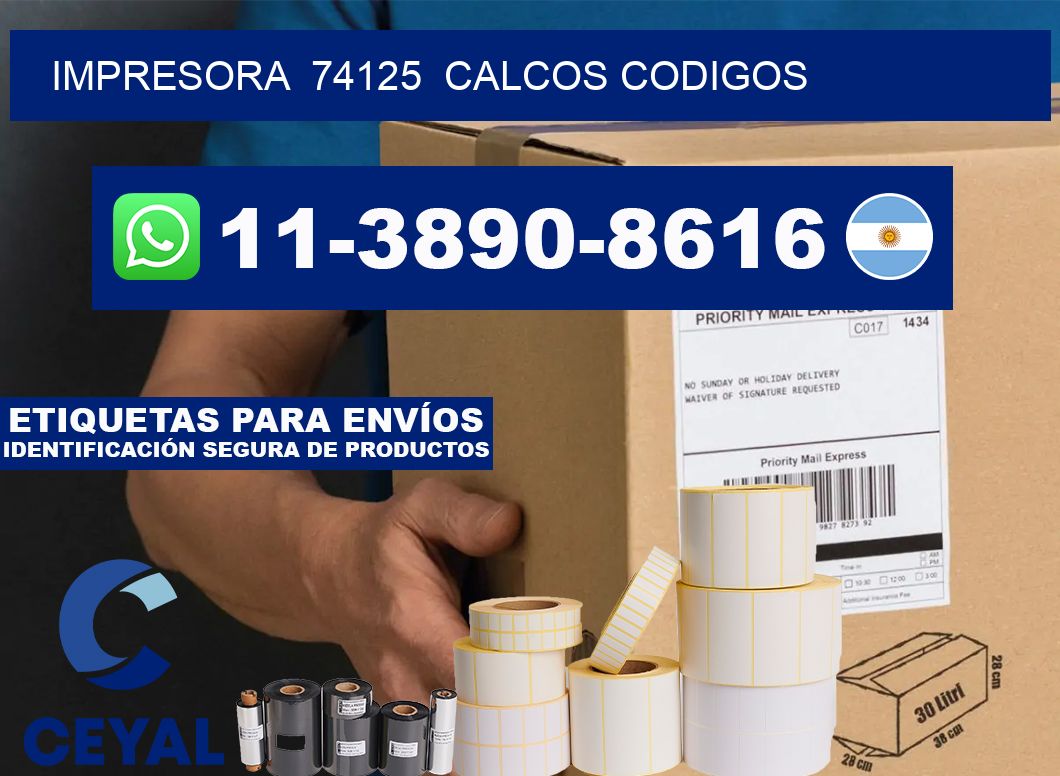 impresora 74125 calcos codigos