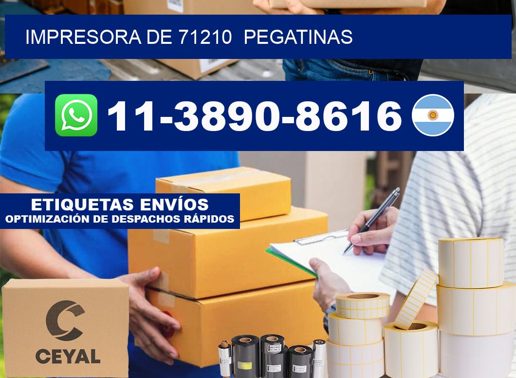 impresora de 71210  pegatinas