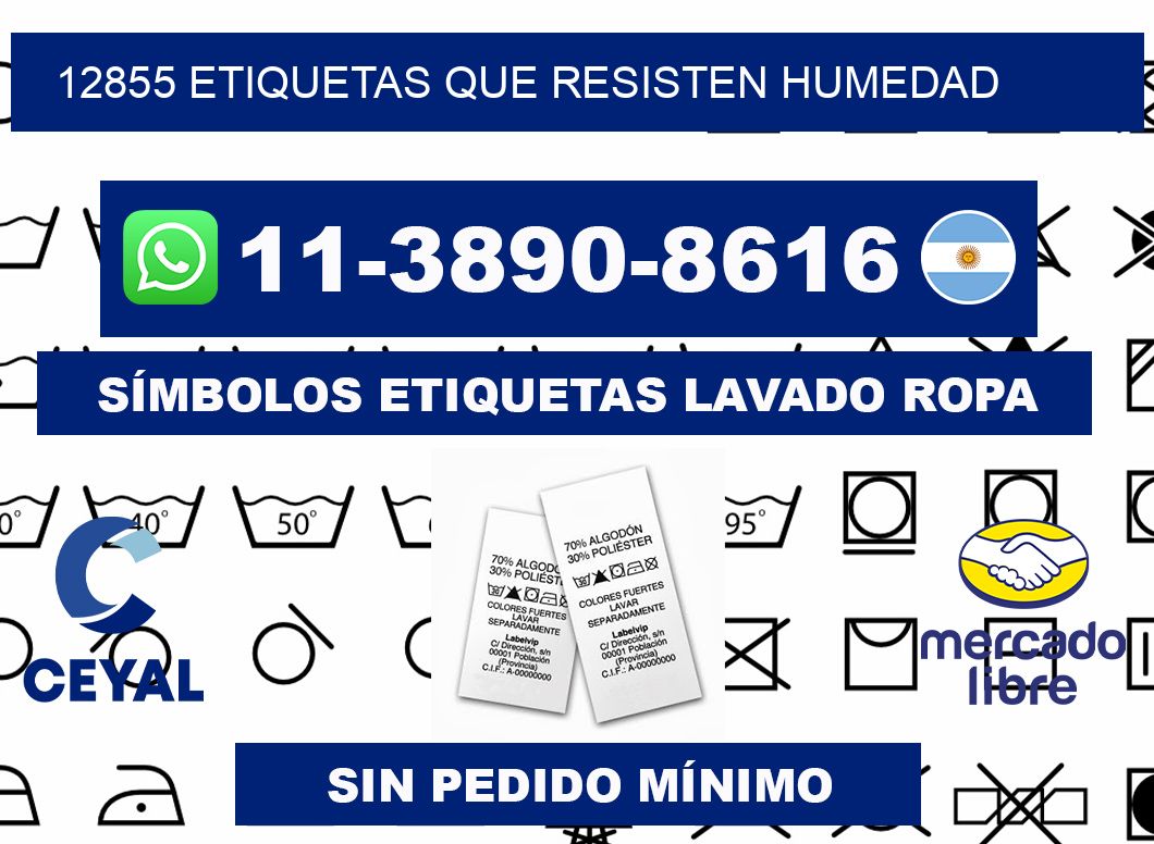 12855 etiquetas que resisten humedad