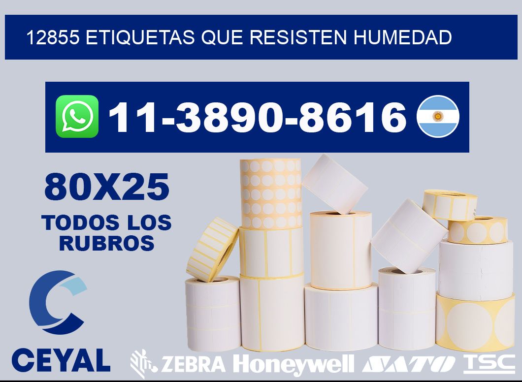 12855 etiquetas que resisten humedad